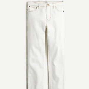 J. Crew Tall 9" vintage straight jean in white with gold stitching NWT